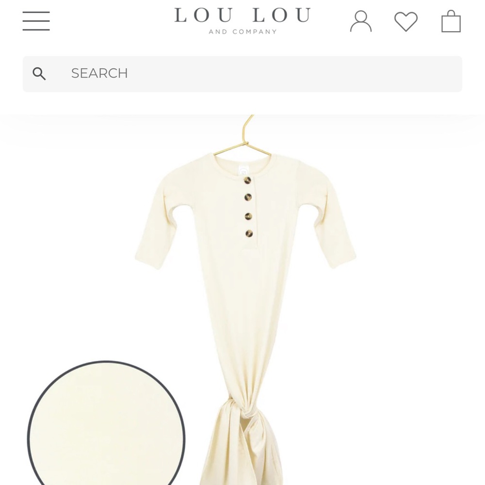 Lou Lou and company- Knotted gown- size newborn-3mo- color “Scout”